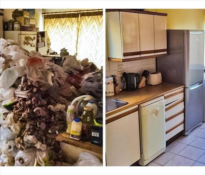 Before and after kitchen cleaning